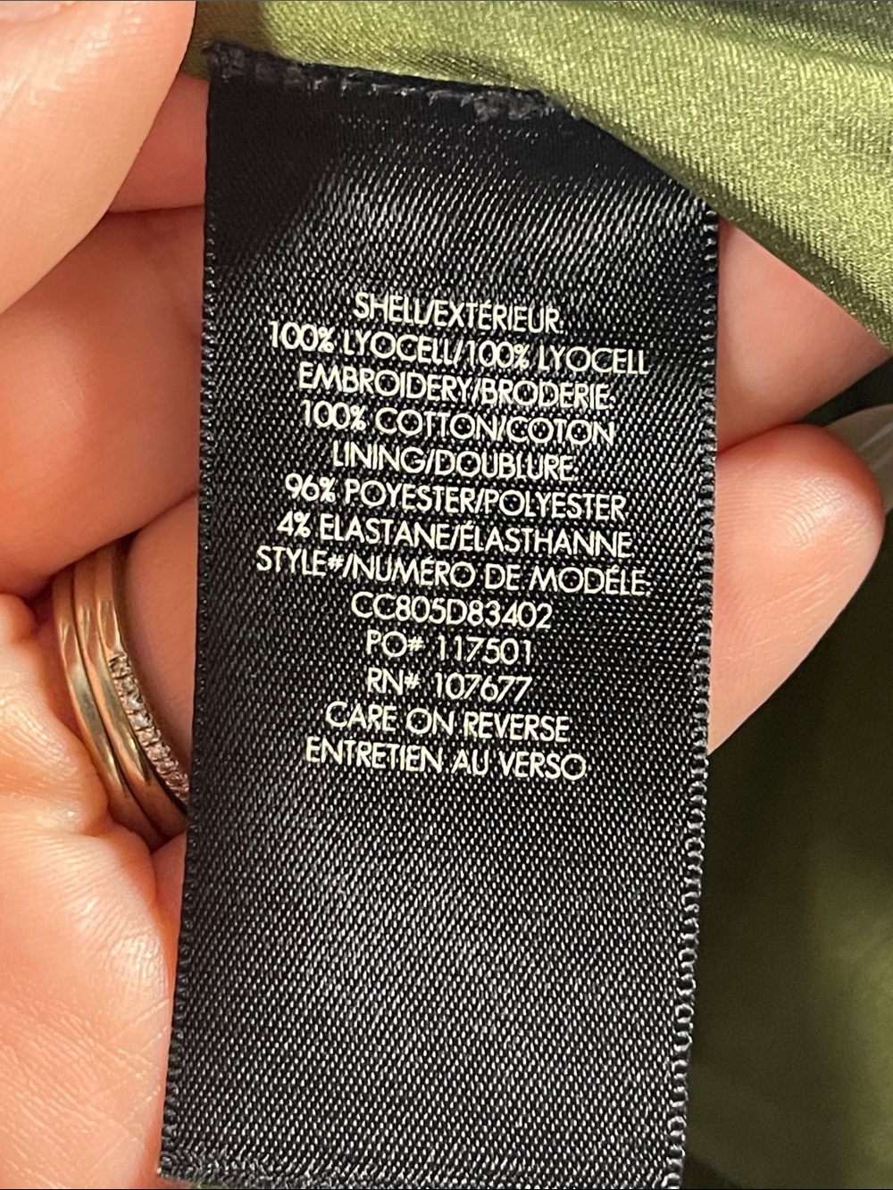 Alice + Olivia Olive Green Embroidered Hooded Cinch Waist Jacket Size M - Picture 9 of 16